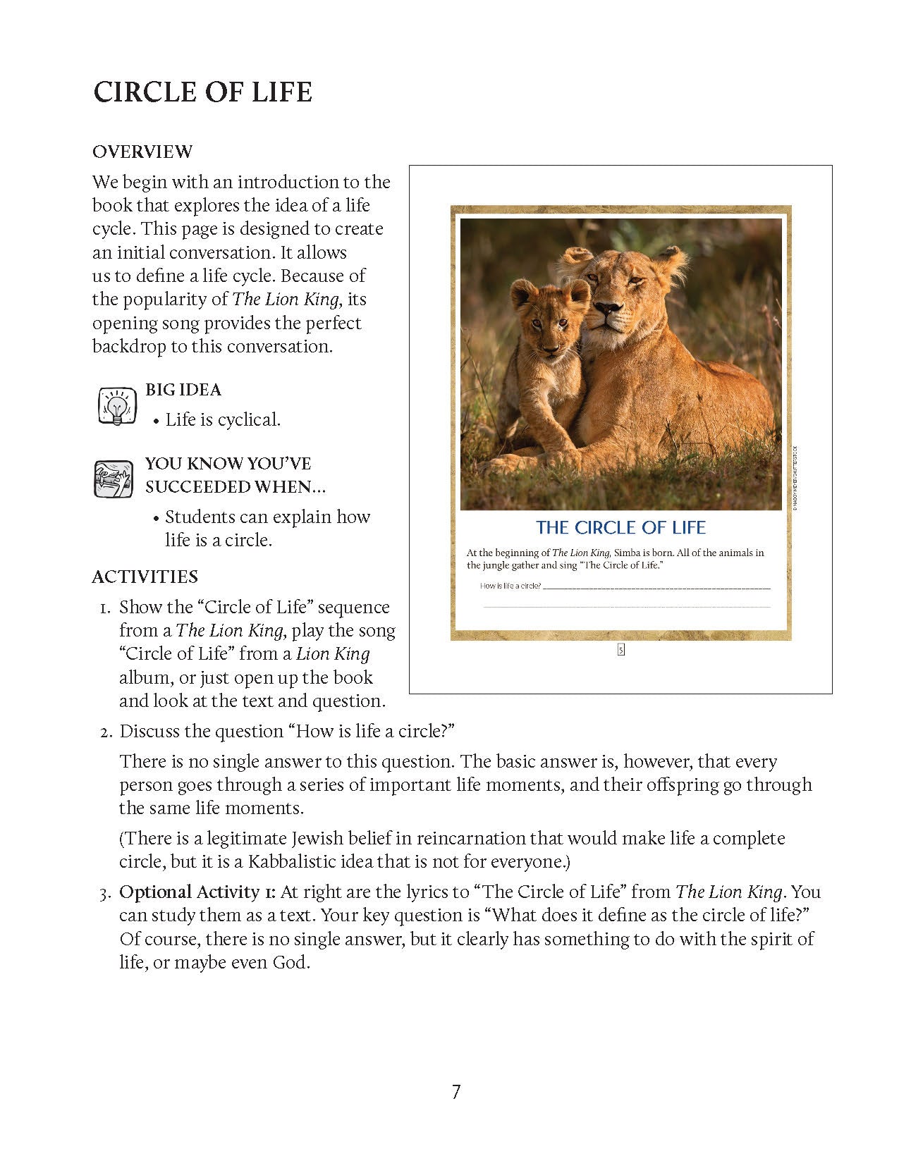 Jewish Life Teacher Guide Second Edition for Grades 4-7 with texts and activities.