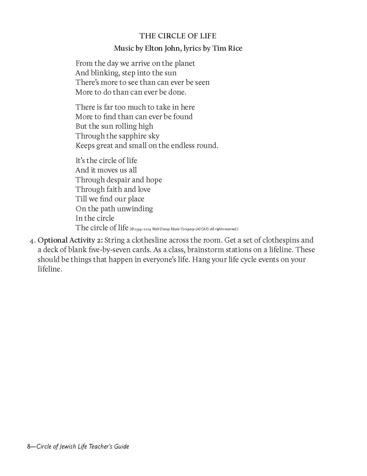 Jewish Life Teacher Guide Second Edition for Grades 4-7