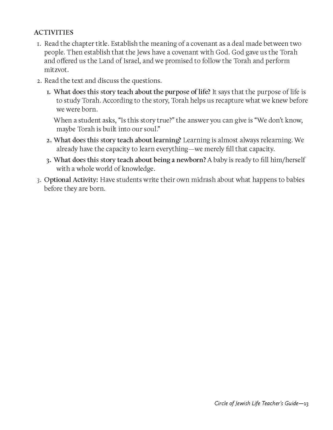 The Circle of Jewish Life Teacher Guide Second Edition for Grades 4-7 with activities and Jewish lifecycle concepts.