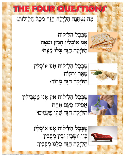 Passover Four Questions Poster (giant)