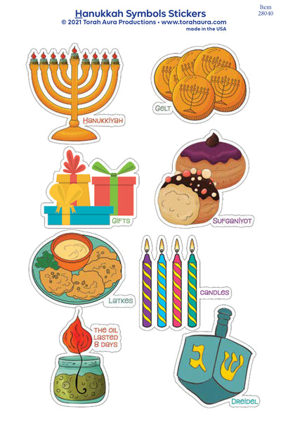 Hanukkah Symbols Stickers