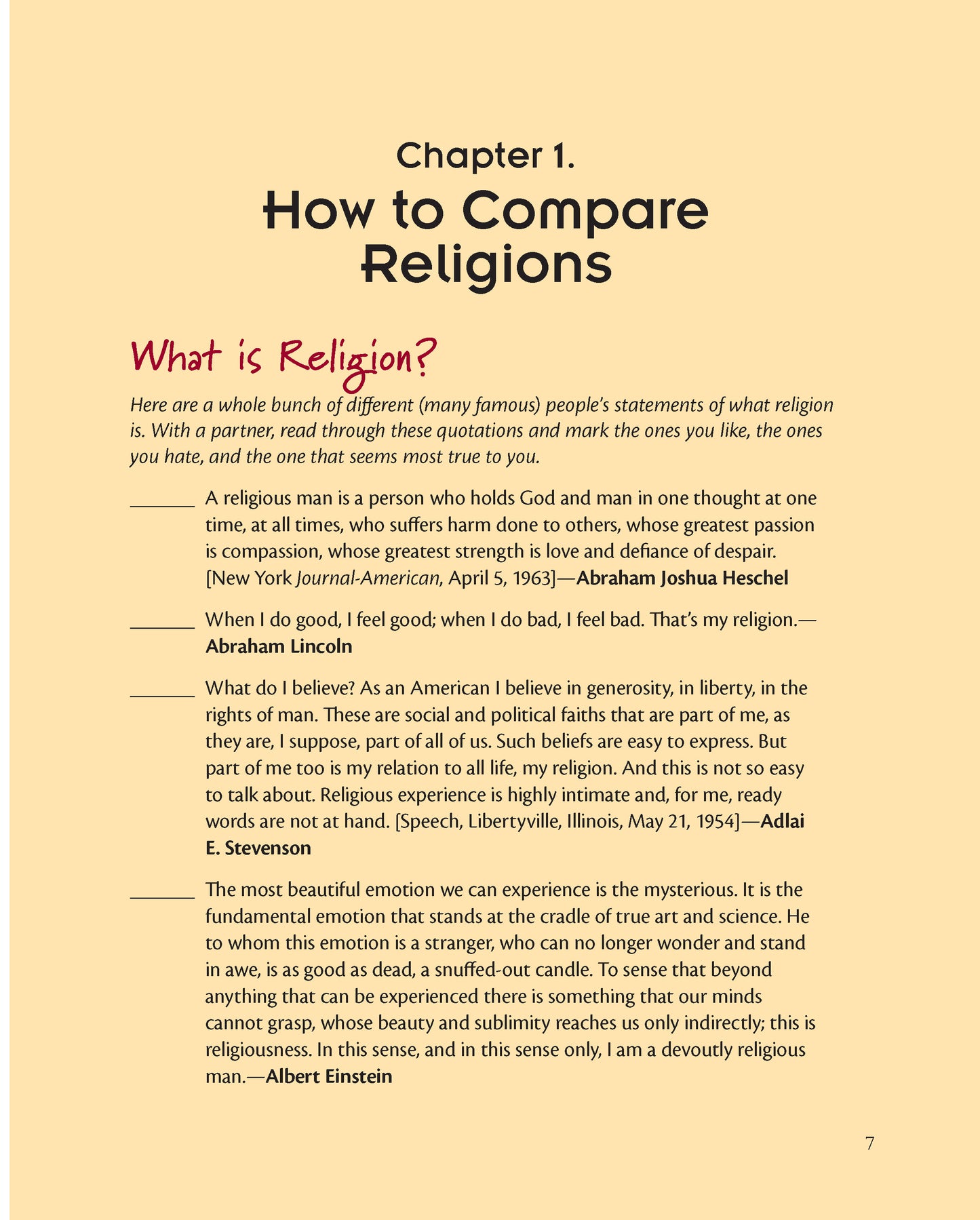 Apples and Oranges: Judaism and the World's Religions