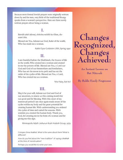 Changes Recognized, Changes Achieved