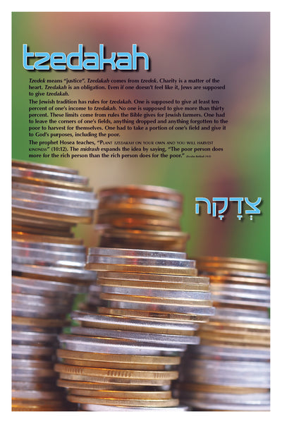 Living Jewish Values - Tzedakah Poster