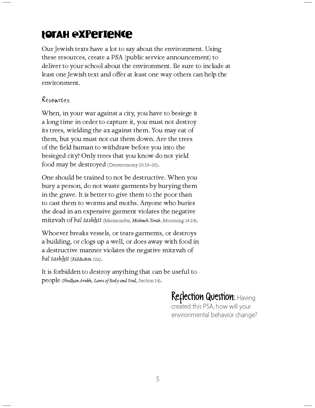 Parashah Experiencing the Weekly Torah Portion