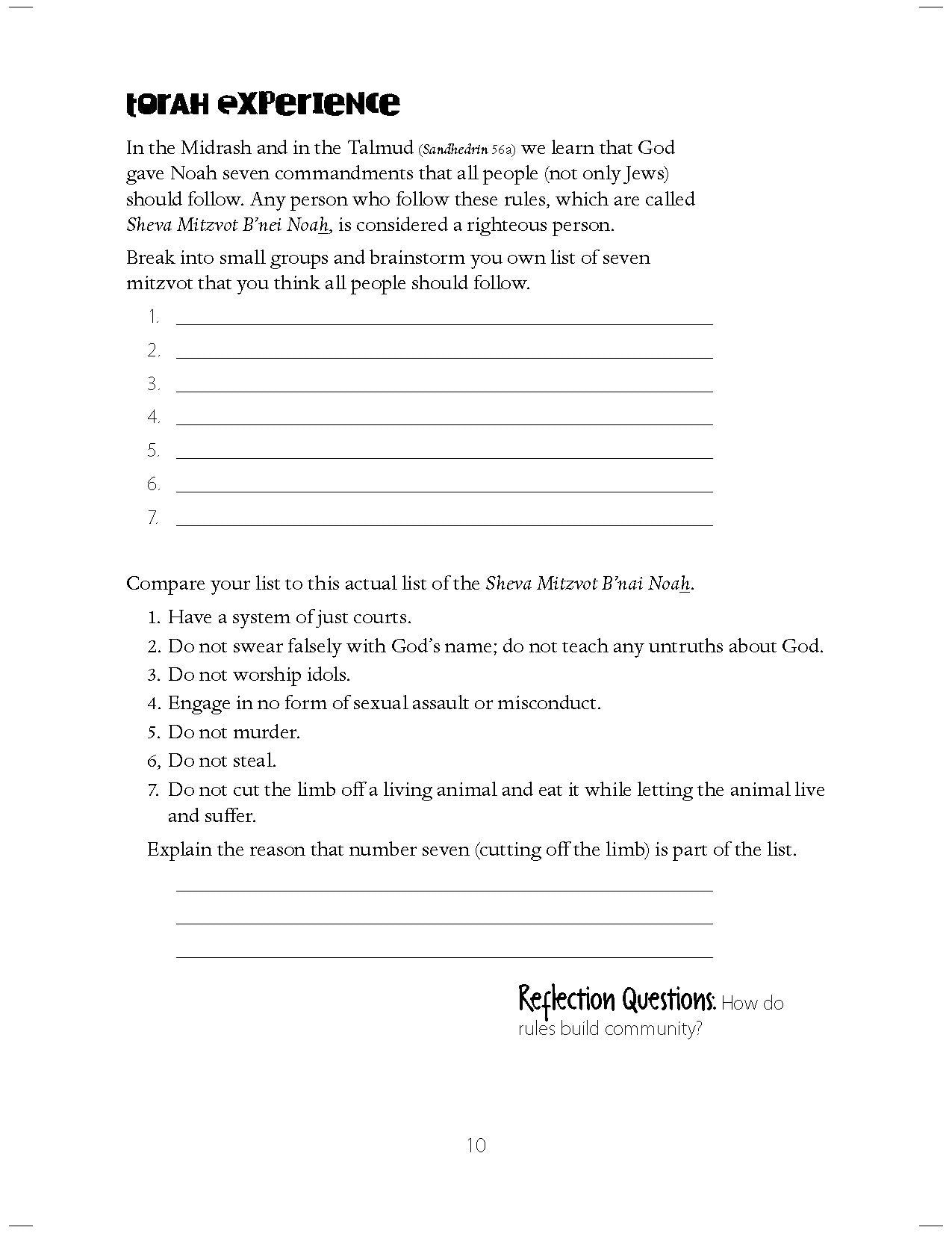 Parashah Experiencing the Weekly Torah Portion