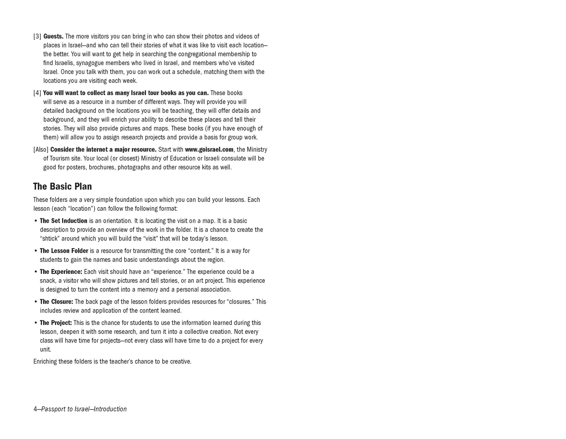 Passport to Israel Teacher Guide