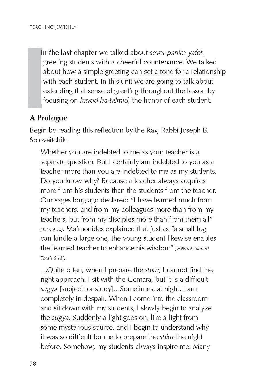 Teaching Jewishly