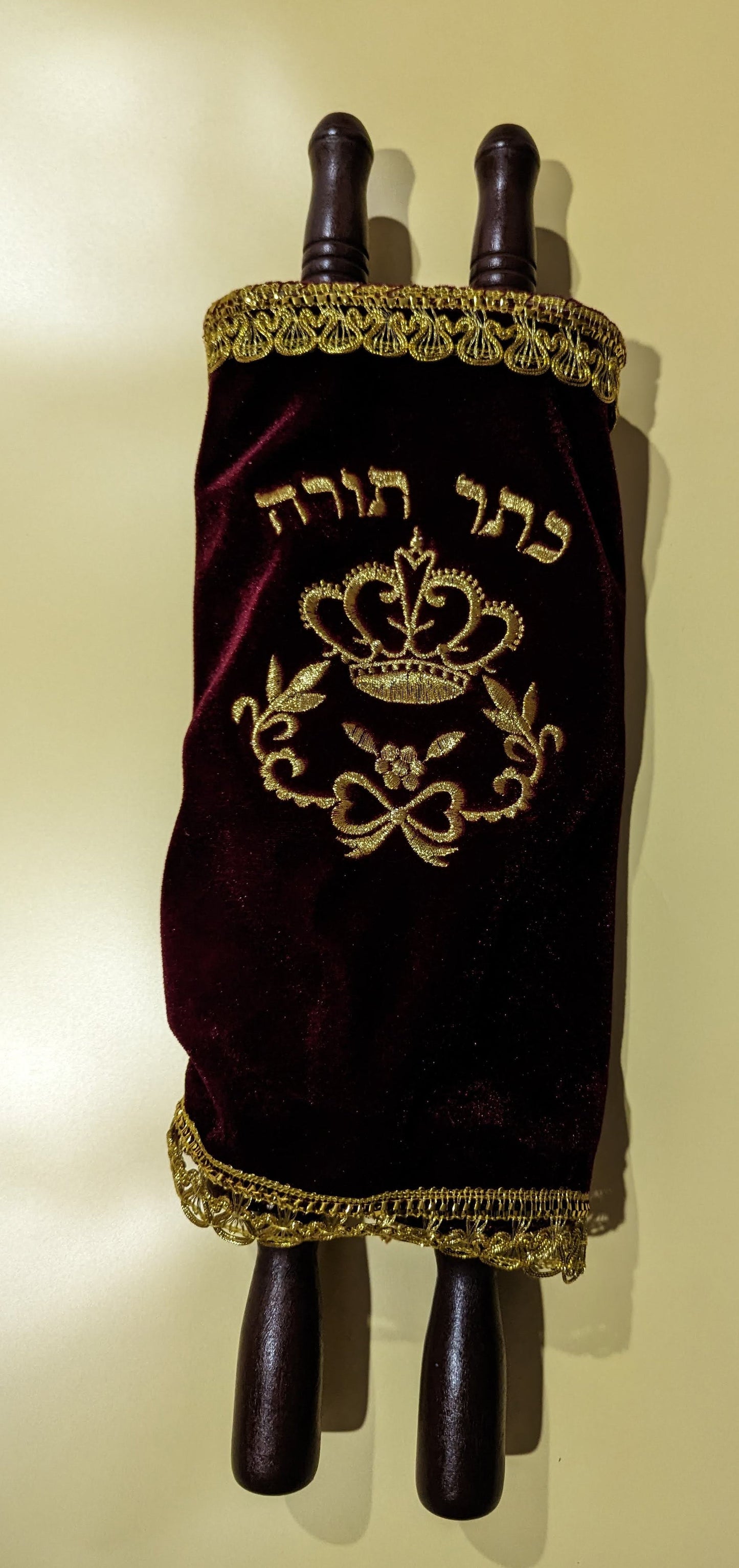 Children's printed Sefer Torah scroll, 17.7 inches tall, for ages 4 and up.