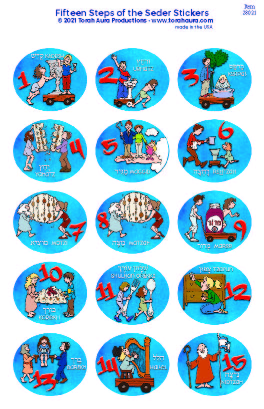 Passover The 15 Steps of the Seder Stickers