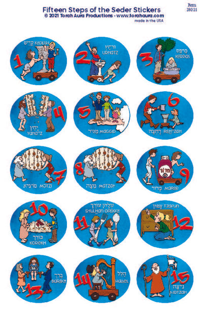 Passover The 15 Steps of the Seder Stickers