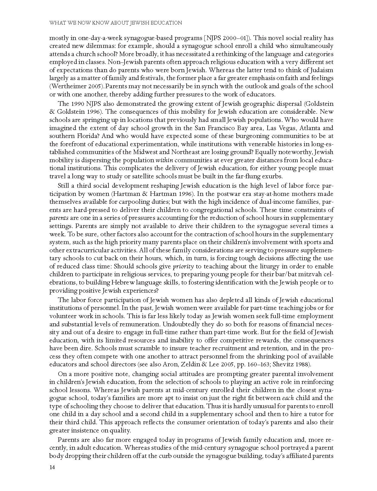 What We now Know About Jewish Education