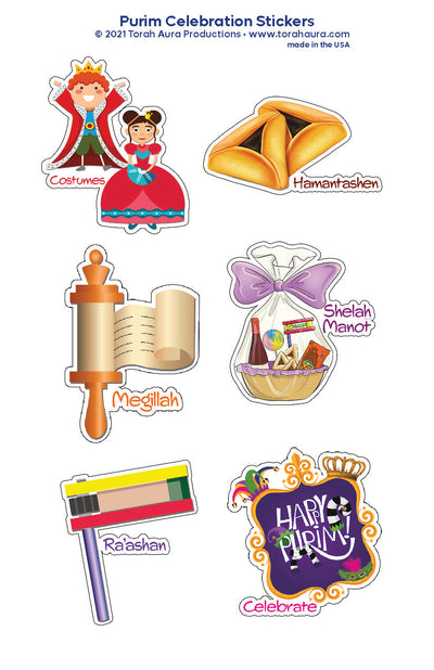 Purim Celebration Stickers