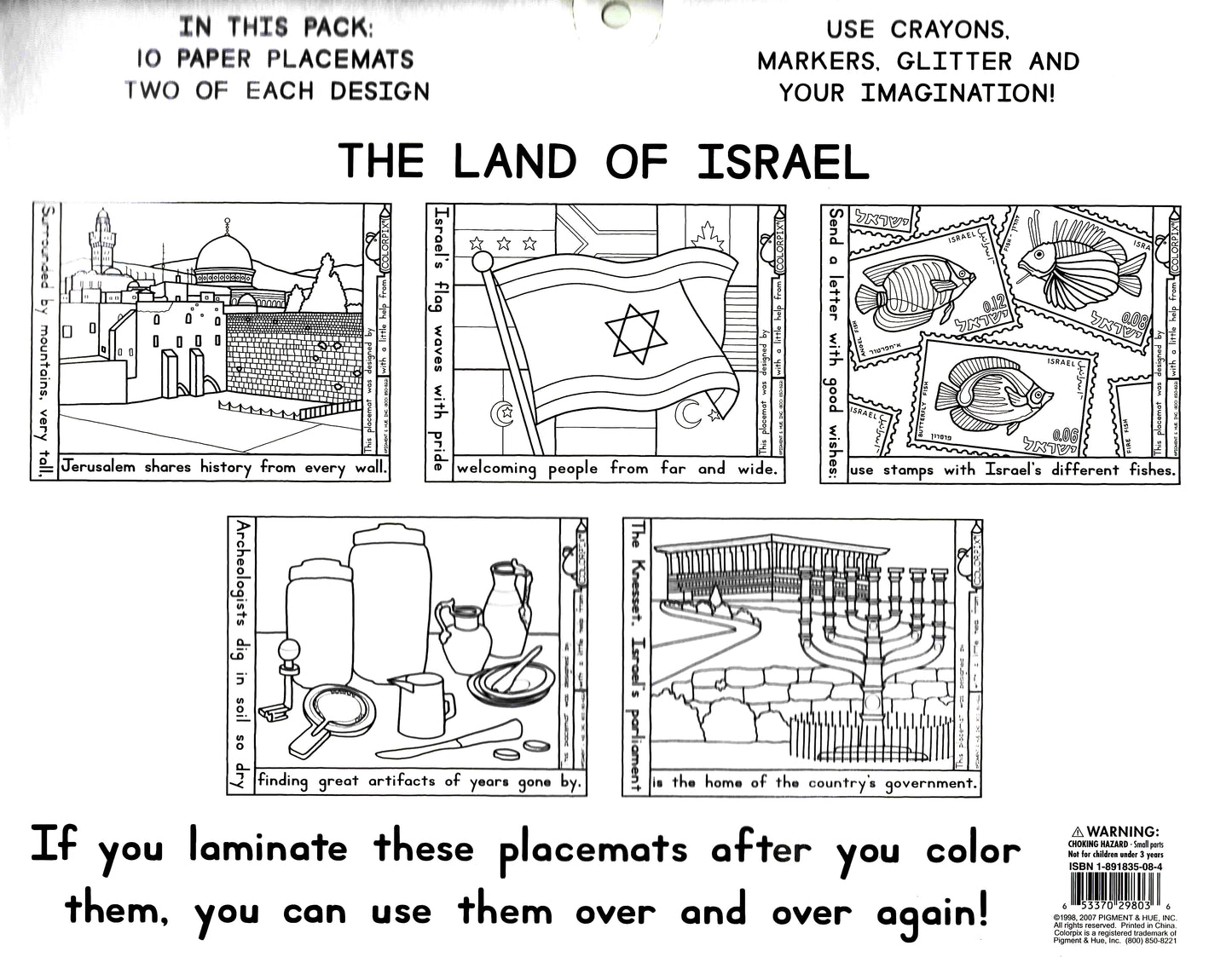 Land of Israel Placemats