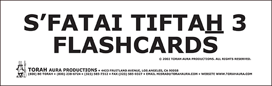 S'fatai Tiftah -Siddur Mastery & Meaning Volume 3 Flash Cards