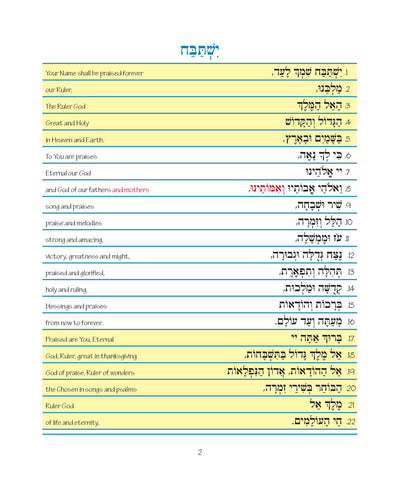 Pirkei T'fillah - Yistabah