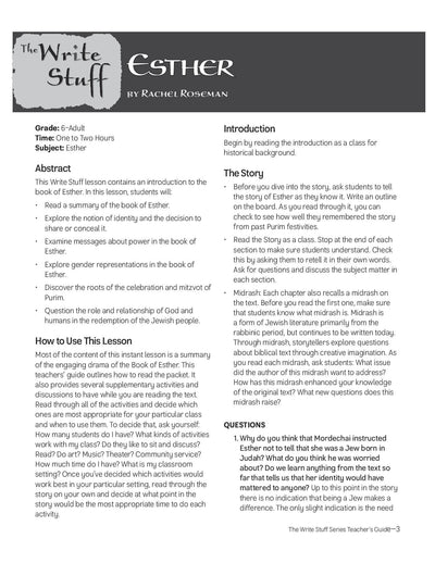 Write Stuff: Teacher's Guide