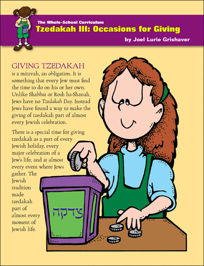 Whole School Tzedakah 3: Occasions For Giving