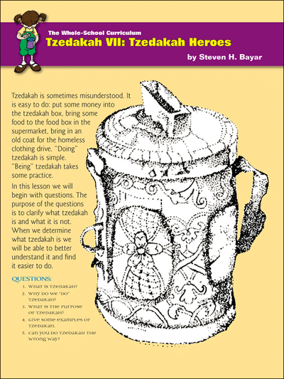 Whole School Tzedakah 7: Tzedakah Heroes