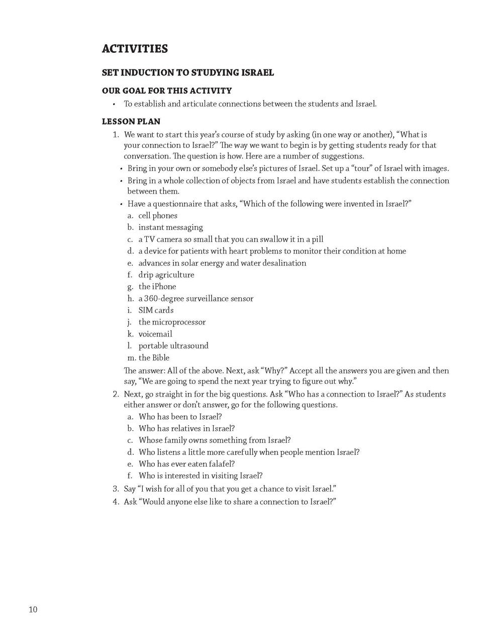 Artzeinu - An Israel Encounter Teacher Guide