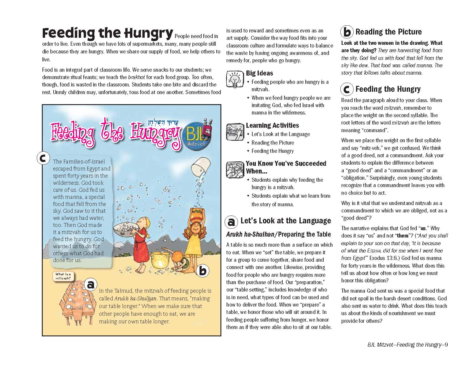 BJL Mitzvot: Feeding the Hungry