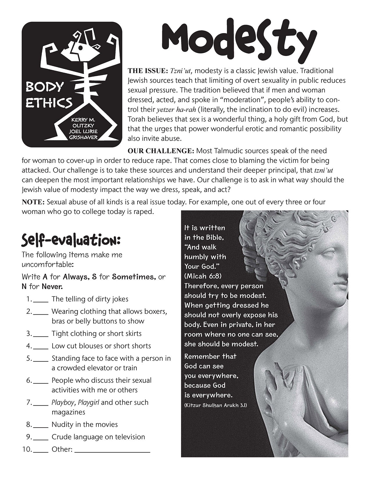 Body Ethics: Modesty