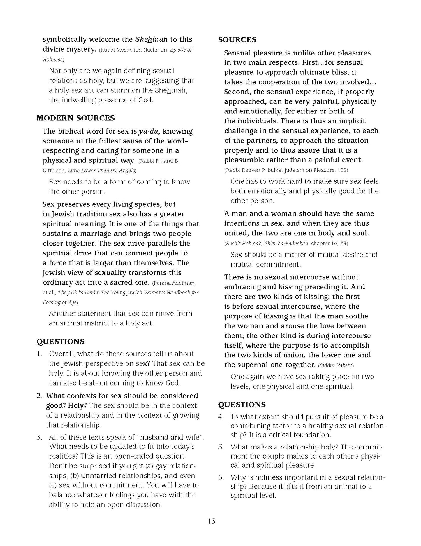 Body Ethics: Teacher's Guide