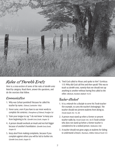 Content of Their Character: Derekh Eretz