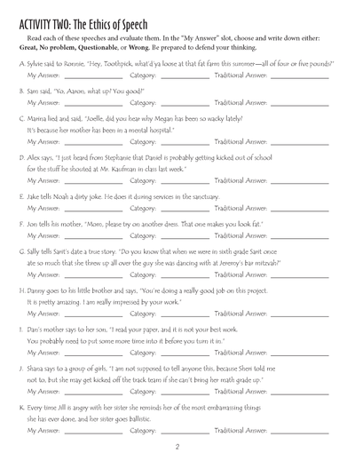 Content of Their Character: Shmirat ha-Lashon (Ethics of Language)