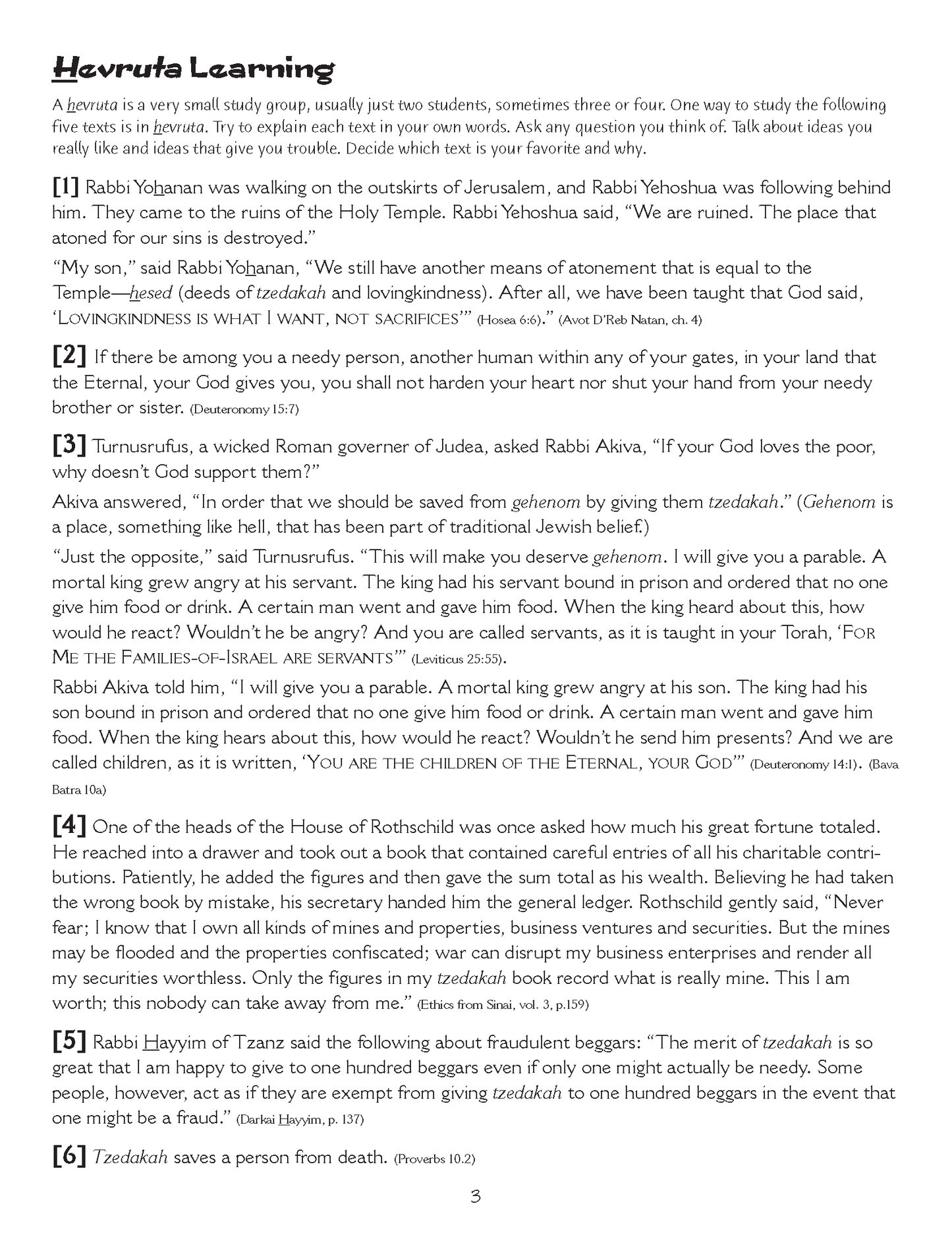 Content of Their Character: Tzedakah (Righteous Giving)