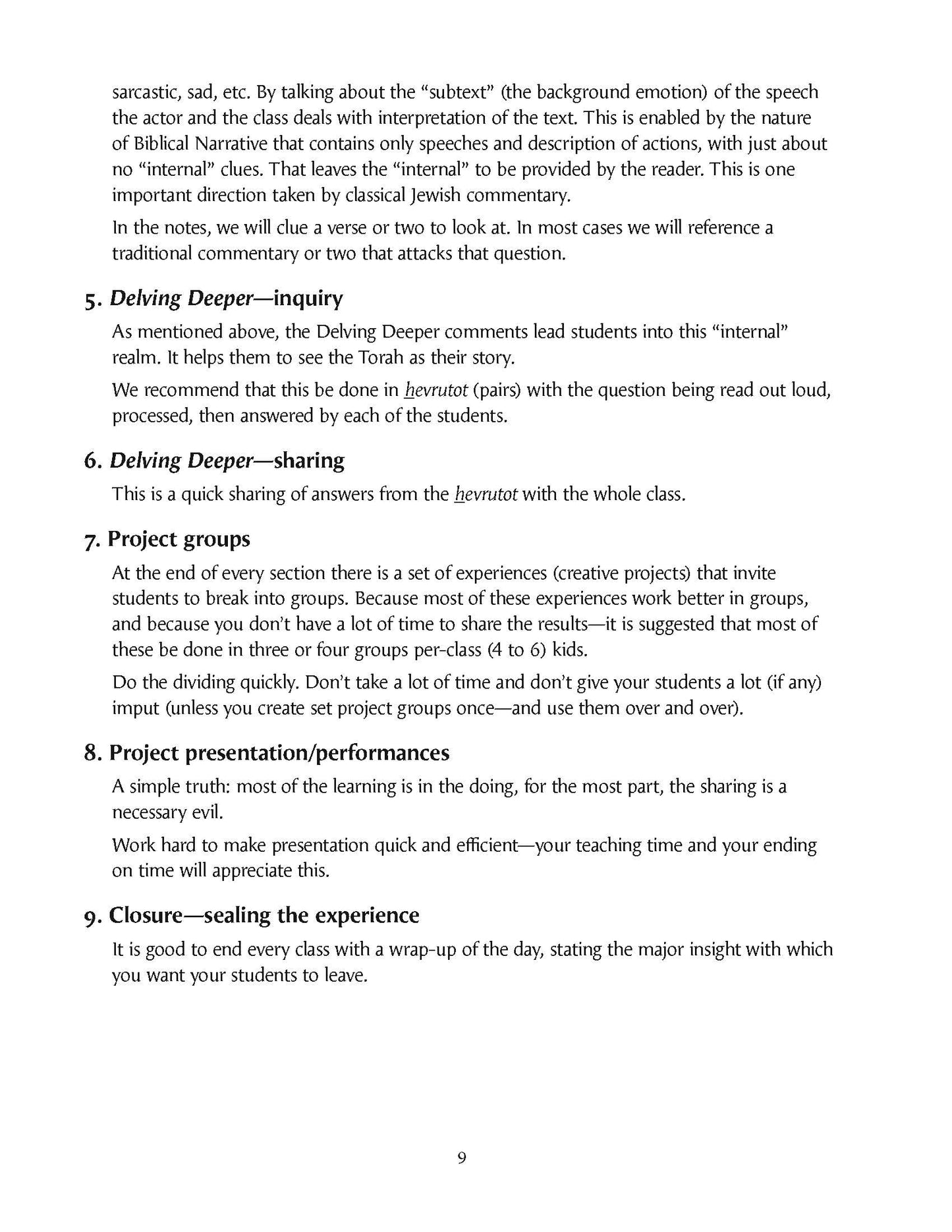 Experiencing the Torah Teacher Guide