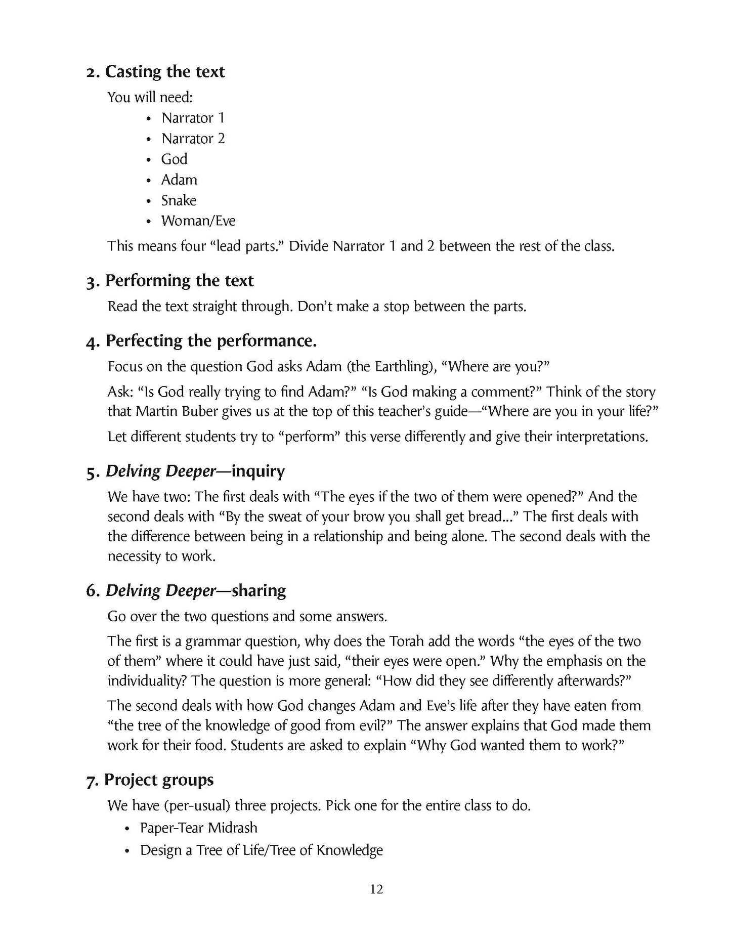 Experiencing the Torah Teacher Guide