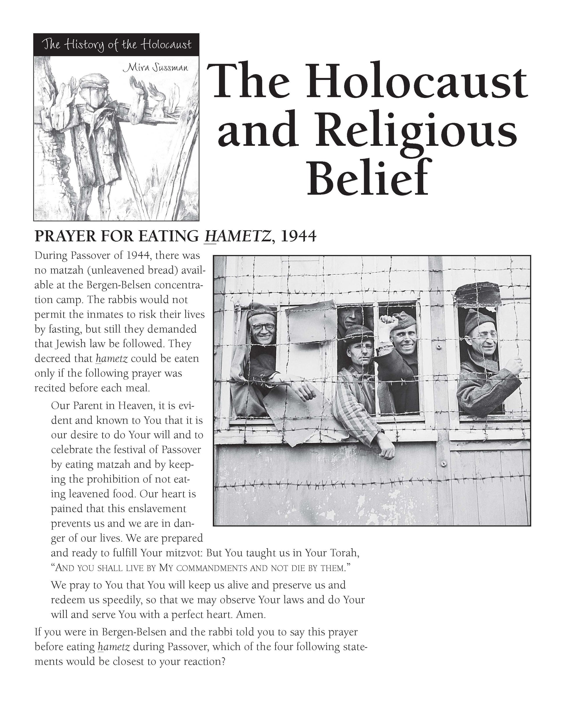 History of the Holocaust: Holocaust & Religious Belief