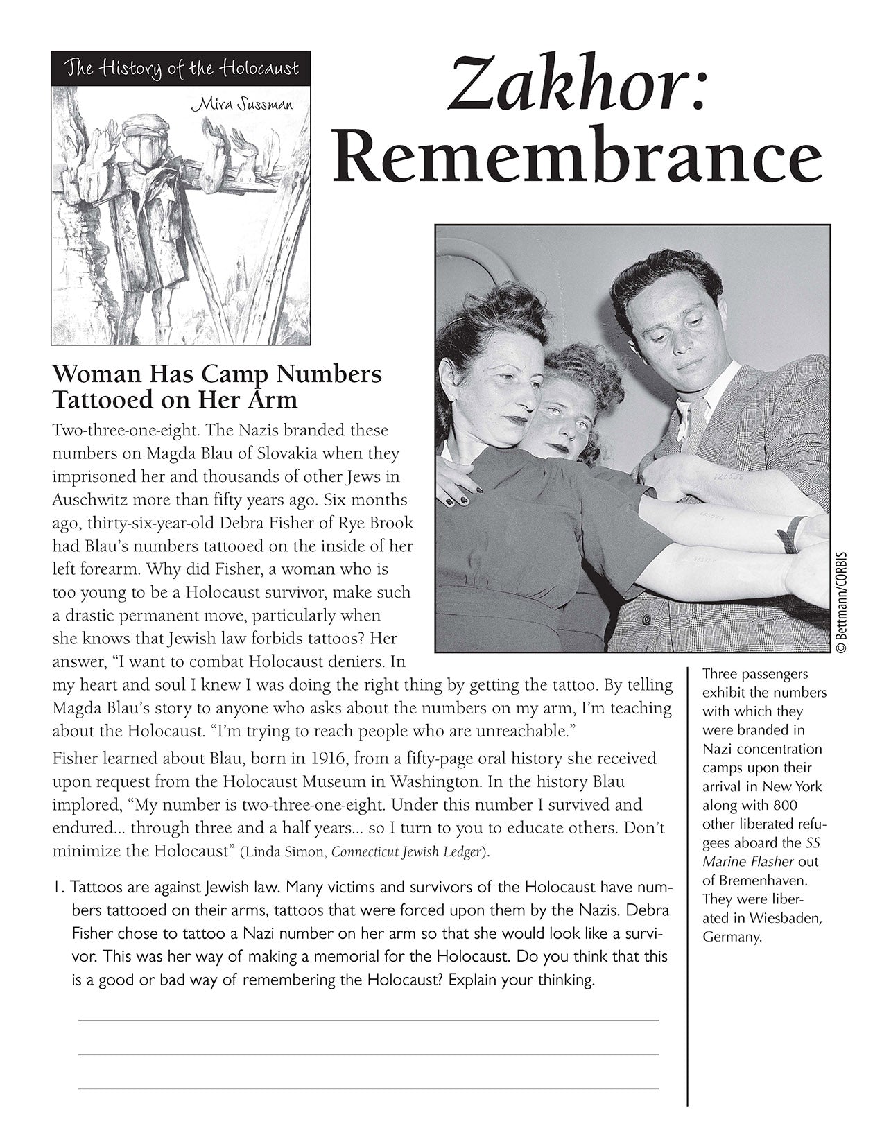 History of the Holocaust: Zakhor (Holocaust Remembrance)