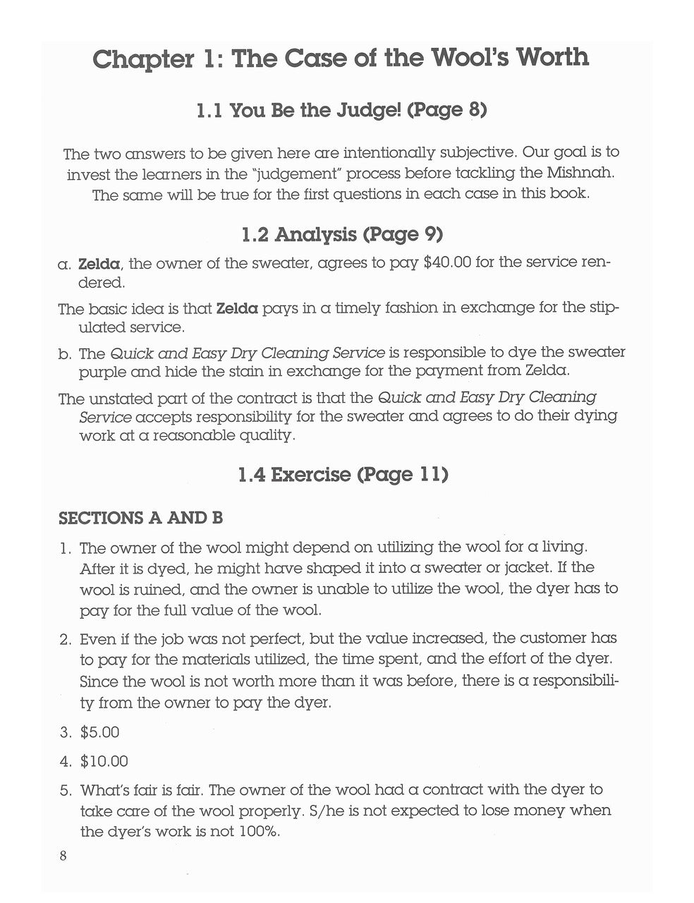 Jewish Law Review 1: Mishnah on Damages Teacher Guide