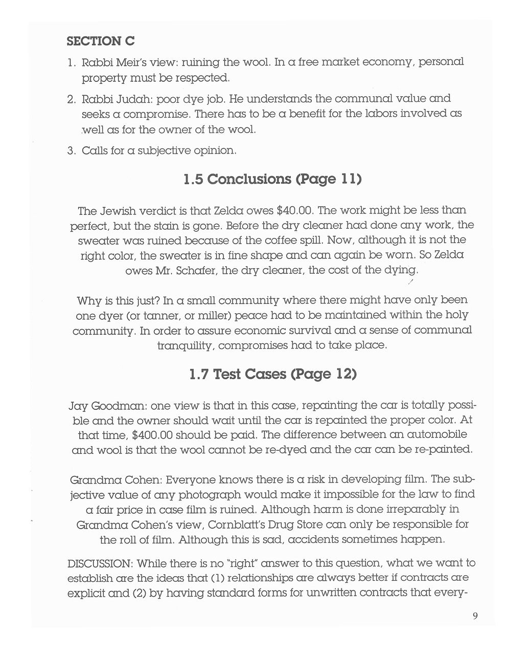 Jewish Law Review 1 - Mishnah on Damages Teacher Guide