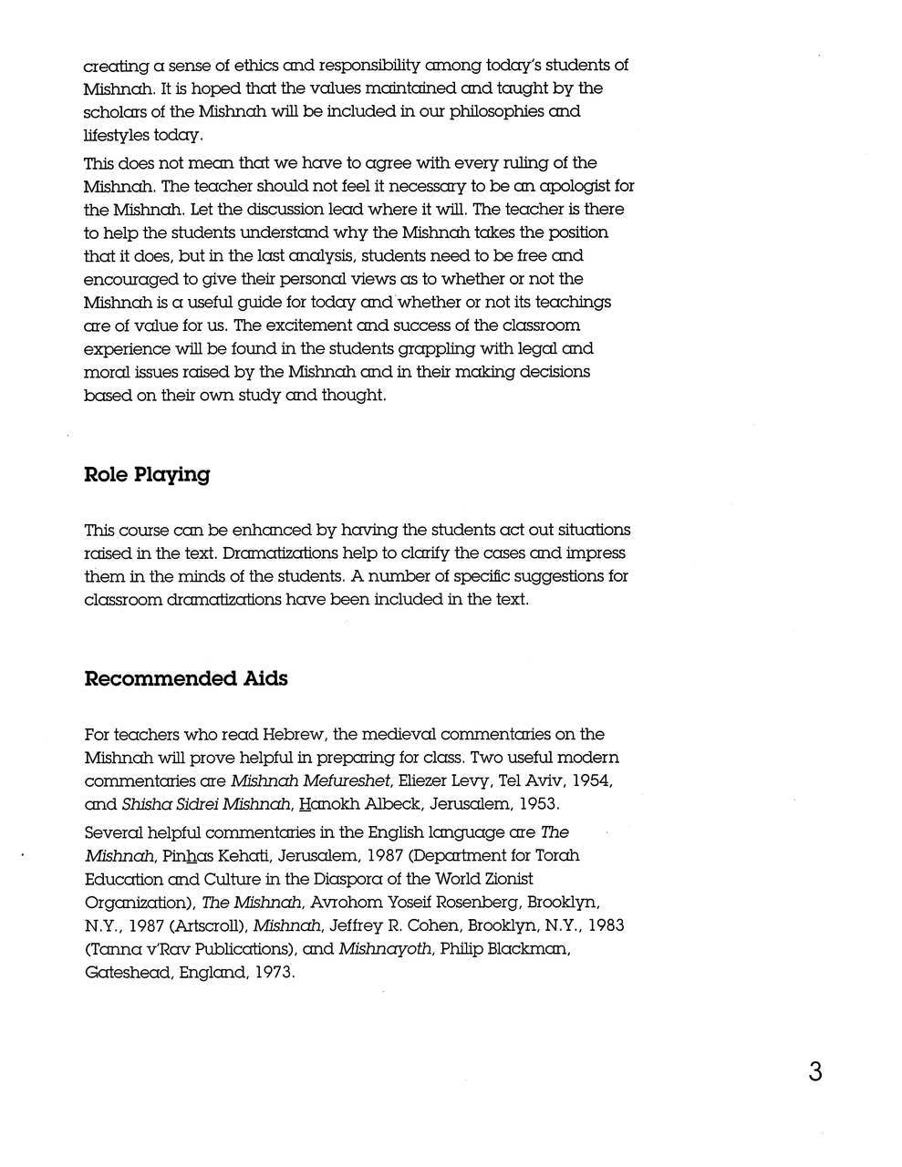 Jewish Law Review Vol 2 Mishnah's Laws of Lost and Found Teacher Guide