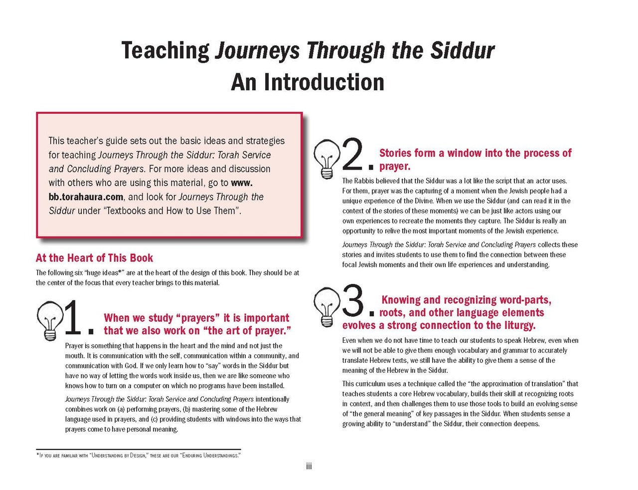 Journeys - Torah & Concluding Service Teacher Guide