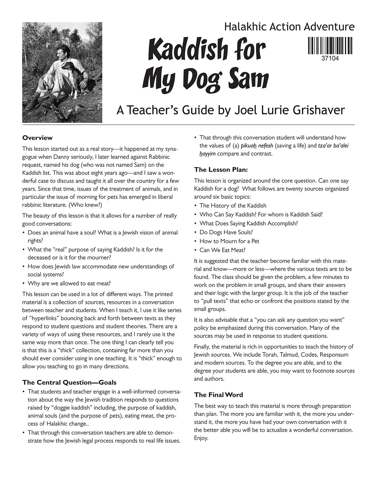 Kaddish for My Dog Sam