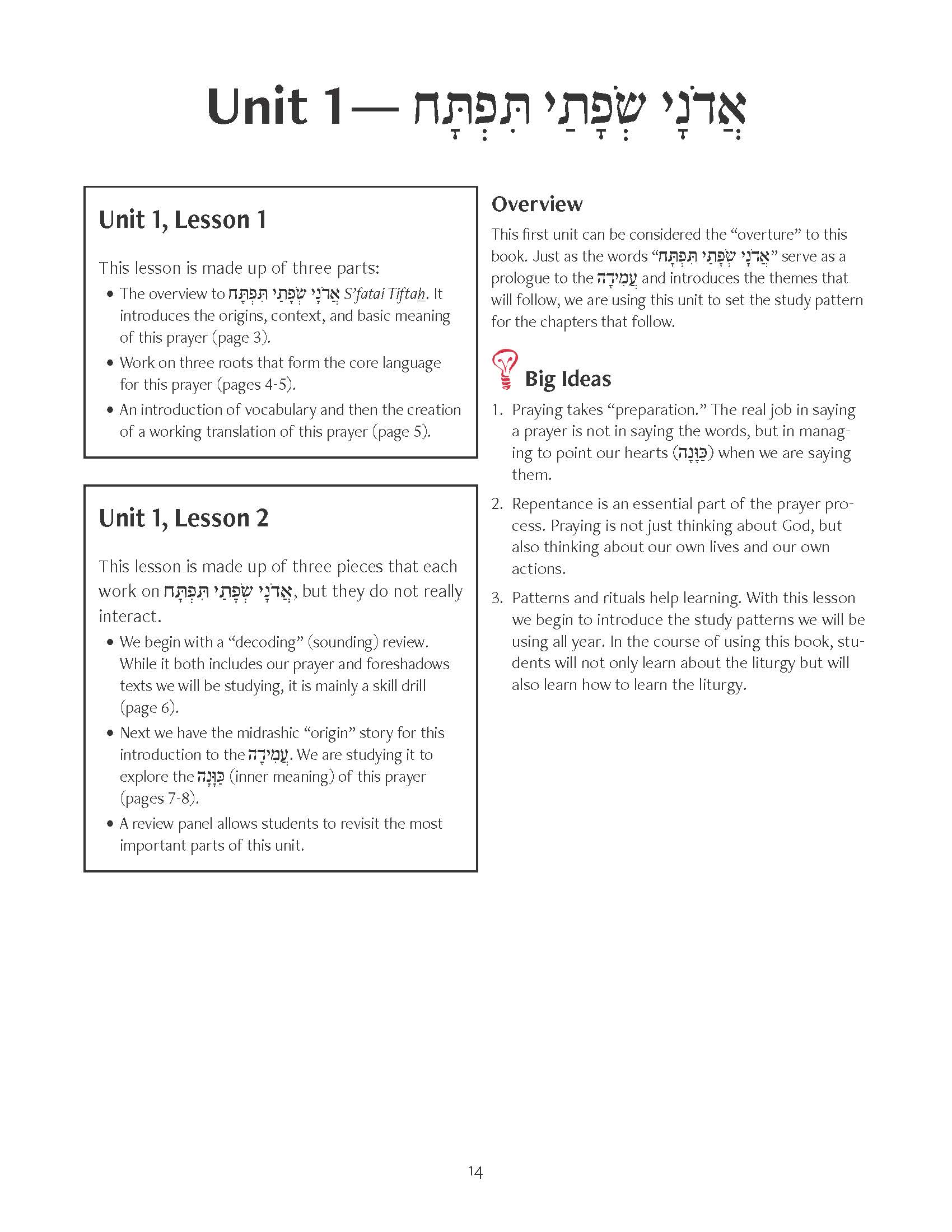 S'fatai Tiftah - Siddur Mastery & Meaning Volume 2 Teacher Guide