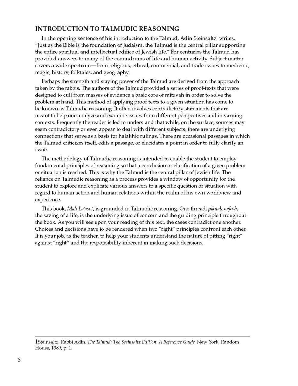 Mah La'Asot Teacher Guide