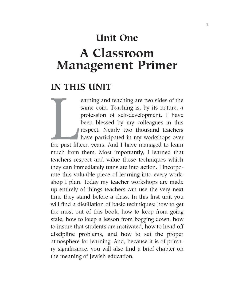 Managing the Jewish Classroom