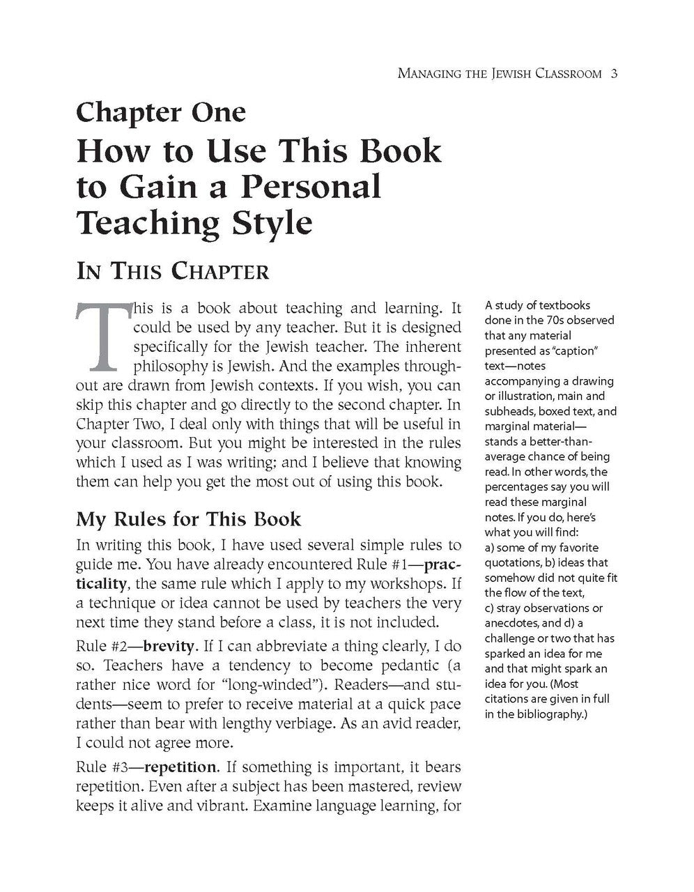 Managing the Jewish Classroom