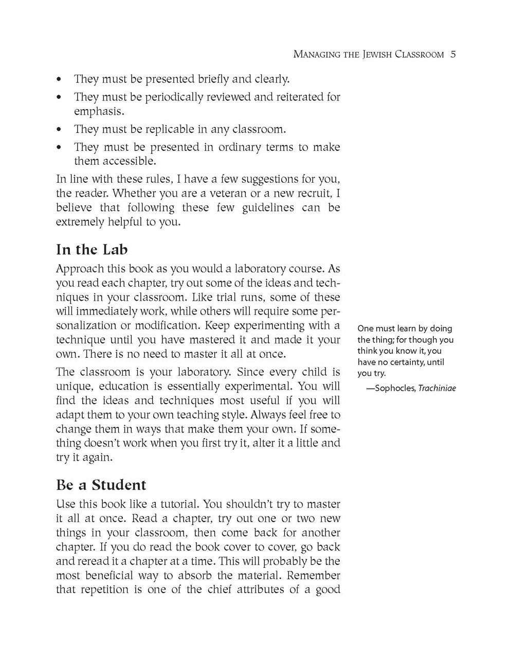 Managing the Jewish Classroom