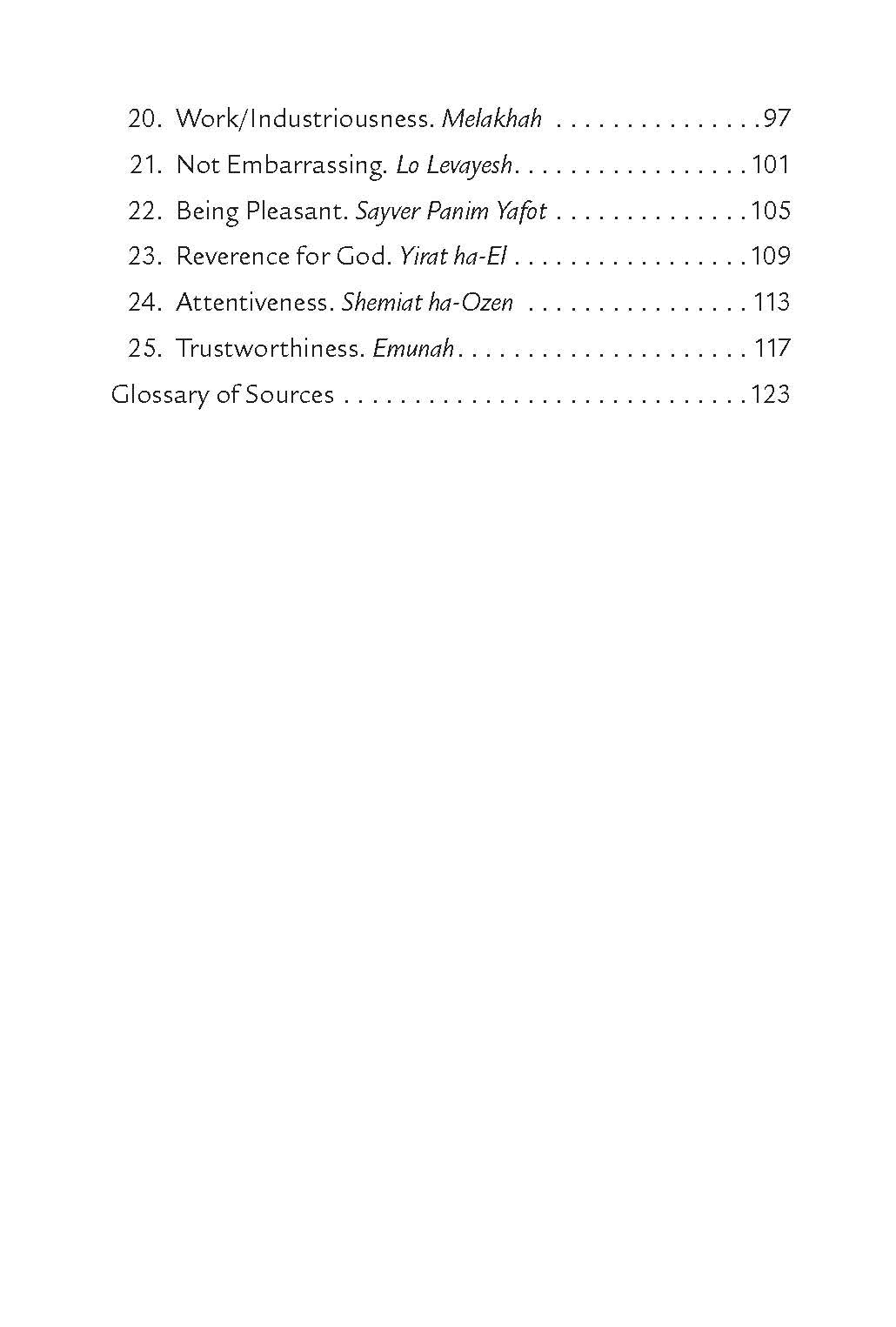 Middot A Stairway of Virtues