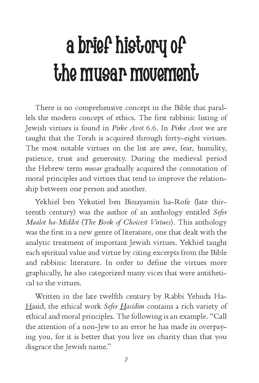 Middot A Stairway of Virtues