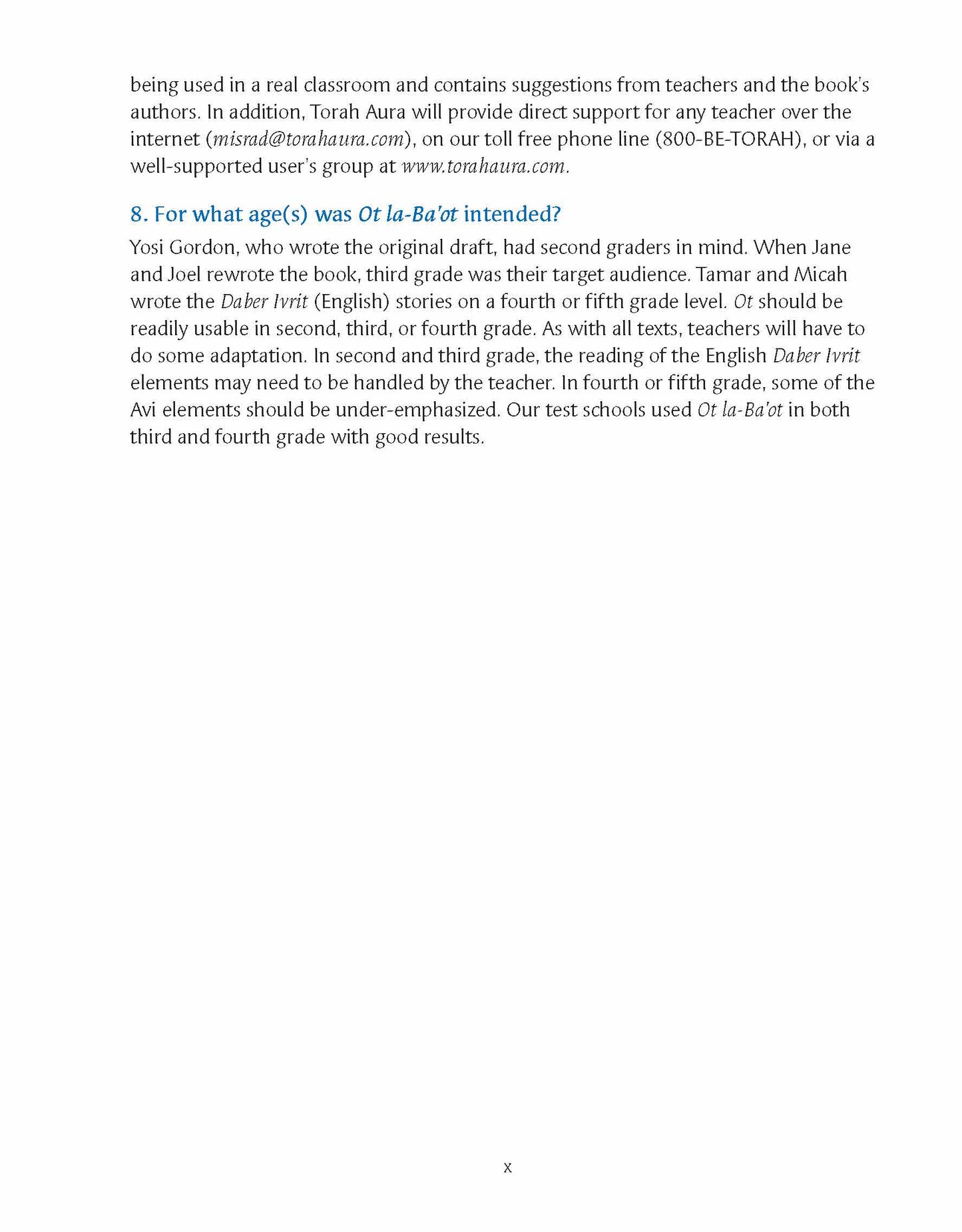 Ot la-Ba'ot A Better Hebrew Primer Teacher Guide