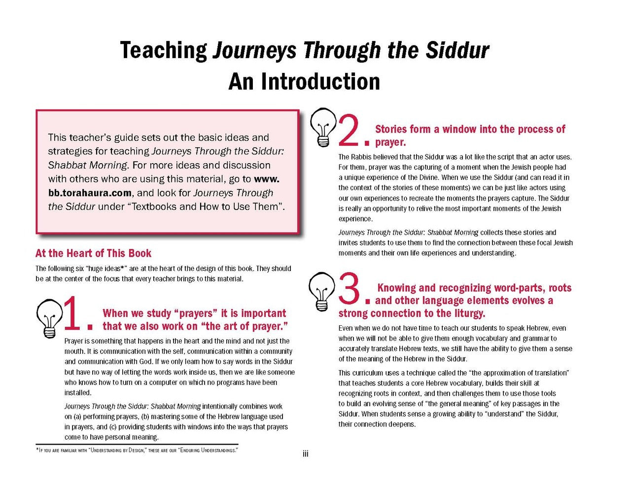 Journeys - Shabbat Morning Teacher Guide