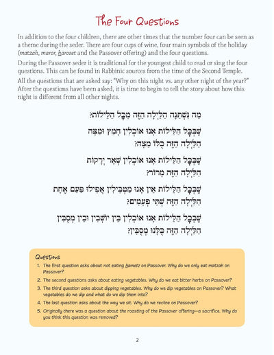 Whole School Passover 4: Mastering the Four Questions