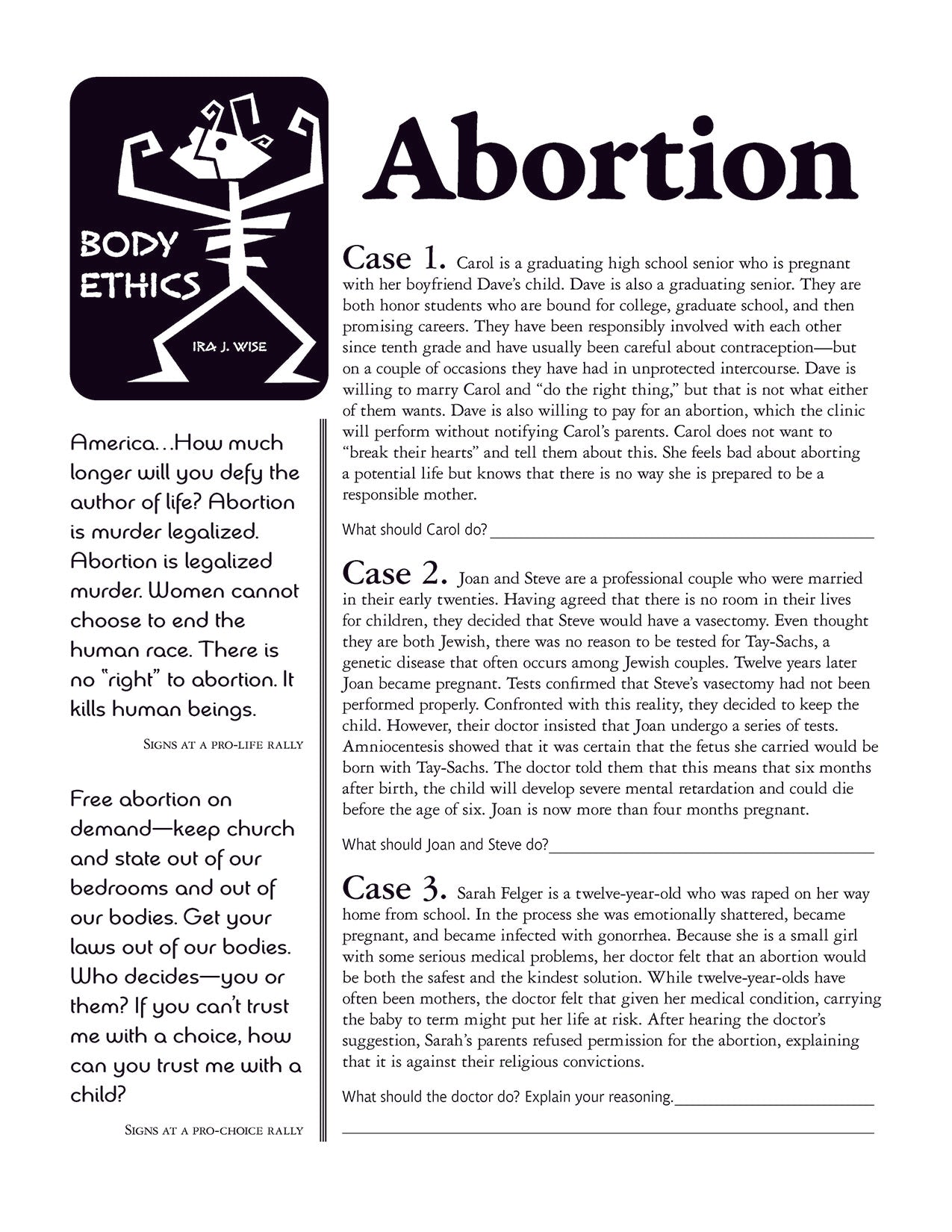 Body Ethics: Abortion